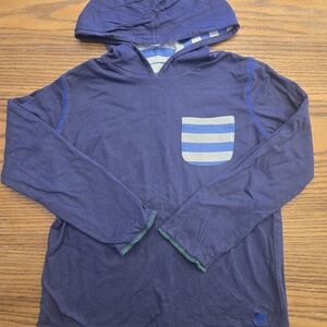Mini Boden navy reversible lightweight hoodie.  Size 6-7.